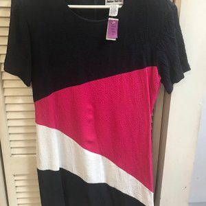 JONATHAN ANDREWS NAVY PINK WHITE DRESS